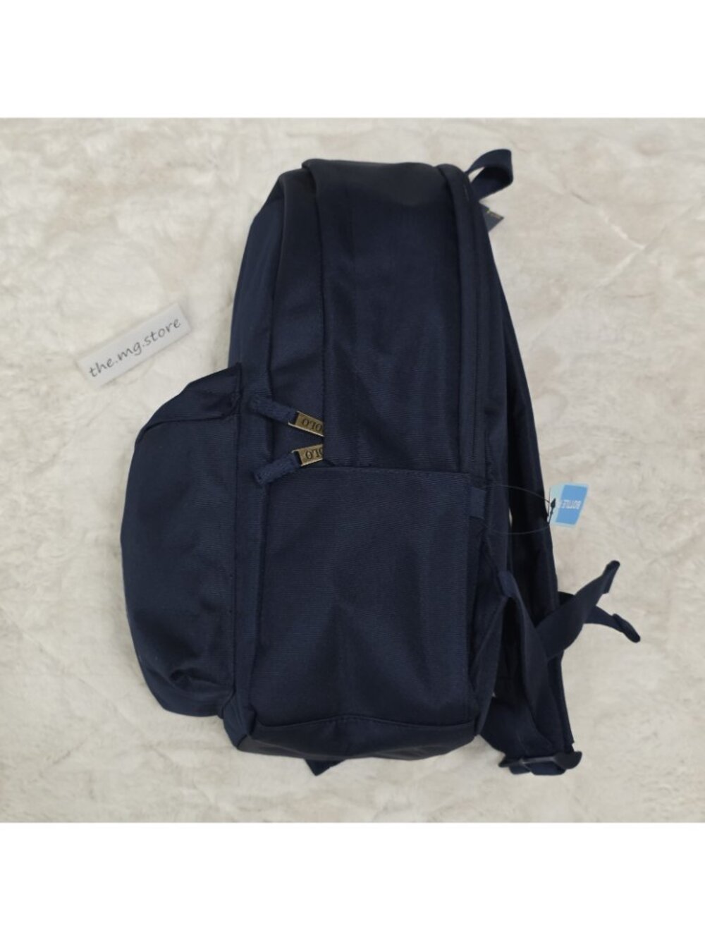 Polo Ralph Lauren Backpack Full Size Laptop Navy Blue Polo Bear School Bag NWT - Picture 5 of 7